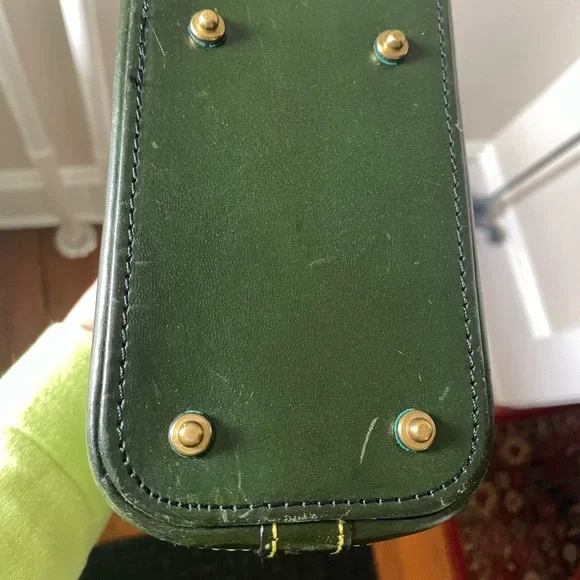 Dooney & Bourke Cabrio Green Perforated Zip Hobo Bag Purse - Picture 8 of 14